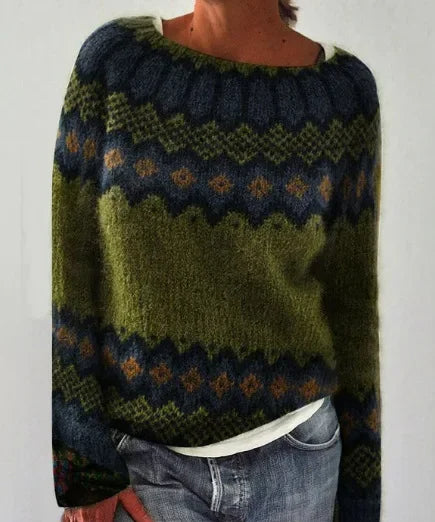 Moss® | Geometric Fair Isle Sweater
